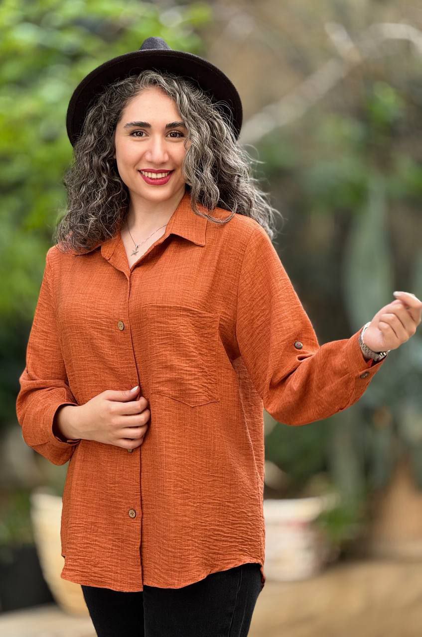 شومیز پیراهنی تک جیب شانتون جودون