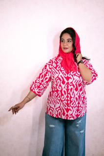 تونیک زنانه ینزی طرح گل پری نرمیس شاپ