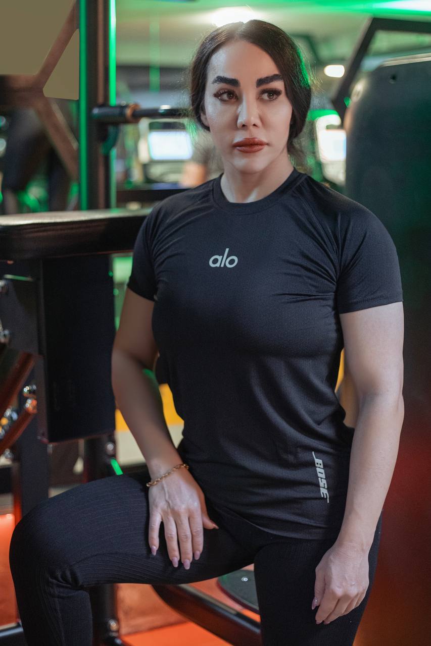 تیشرت سوزنی یقه گرد ورزشی alo نرمیس